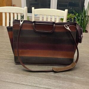 Casa Lopez genuine leather Argentinian tote/laptop/briefcase bag